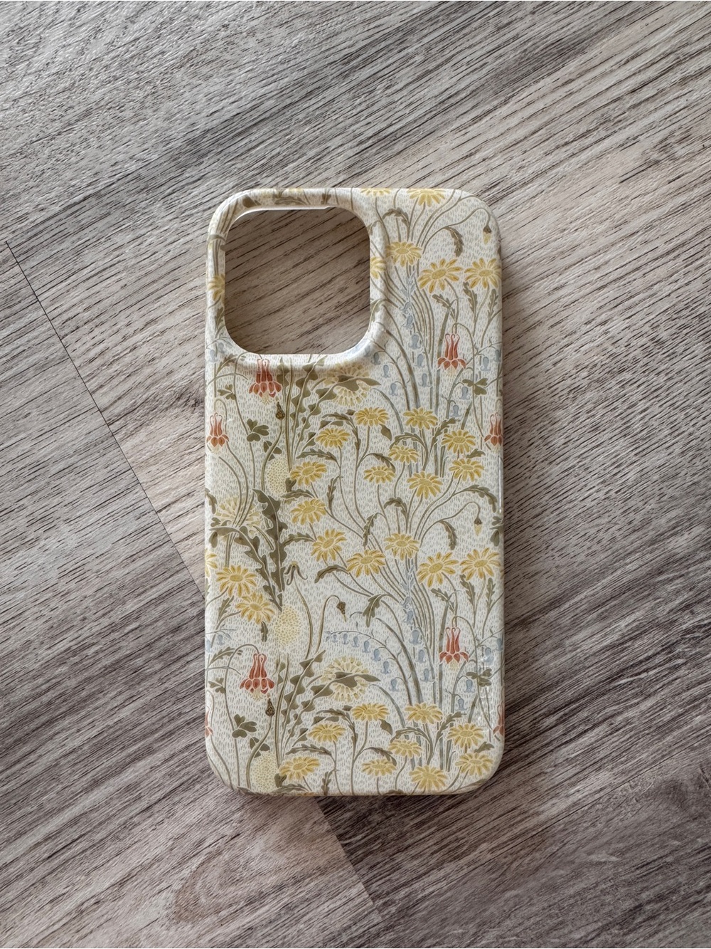 Floral Pattern Protective Phone Case - Yellow Wildflower